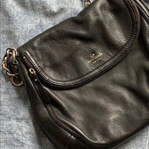 Kate spade black leather bag great condition